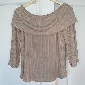 Dainty Hooligan Long Sleeve Off Shoulder Sweater Top